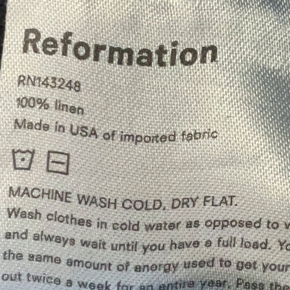 Reformation Bowie Linen Dress in Black - size 2 - Picture 7 of 7